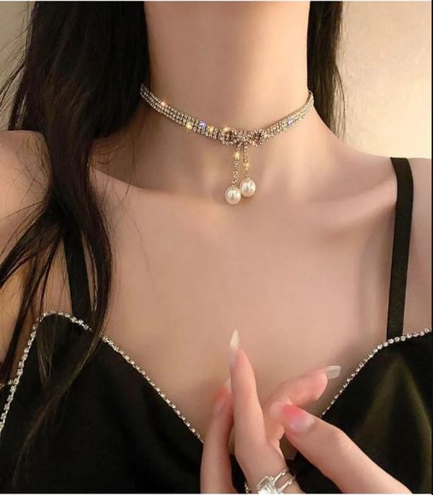 Su%20Yolu%20İncili%20Taşlı%20Fiyonk%20Kolye%20Choker%20Parti%20Davet%20Kolye%20Gold