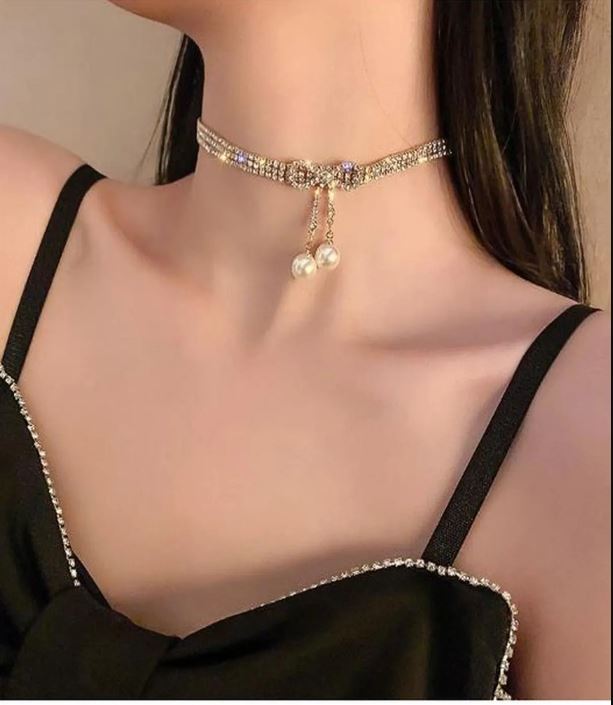 Su%20Yolu%20İncili%20Taşlı%20Fiyonk%20Kolye%20Choker%20Parti%20Davet%20Kolye%20Gold