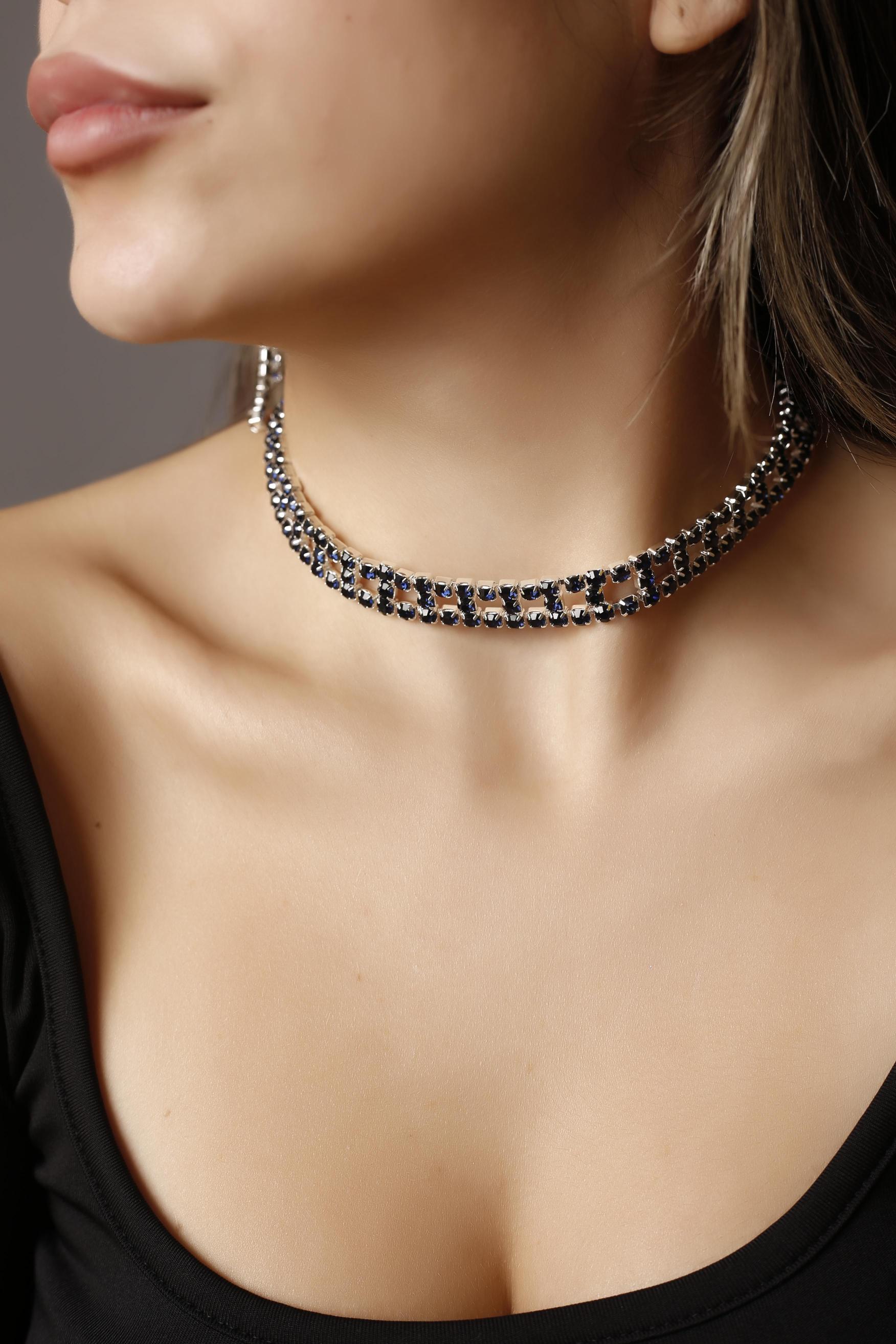 Stylish%20Tasarım%20Siyah%20Taşlı%20Kristal%20Choker%20Kolye,%20Küpe%20ve%20Bileklik%20Set%20Pırlanta%20Gibi%203’lü%20Set%20%20Set%20Günlük,%20Davet,%20Düğün,%20Nişan,%20Abiye%20Set