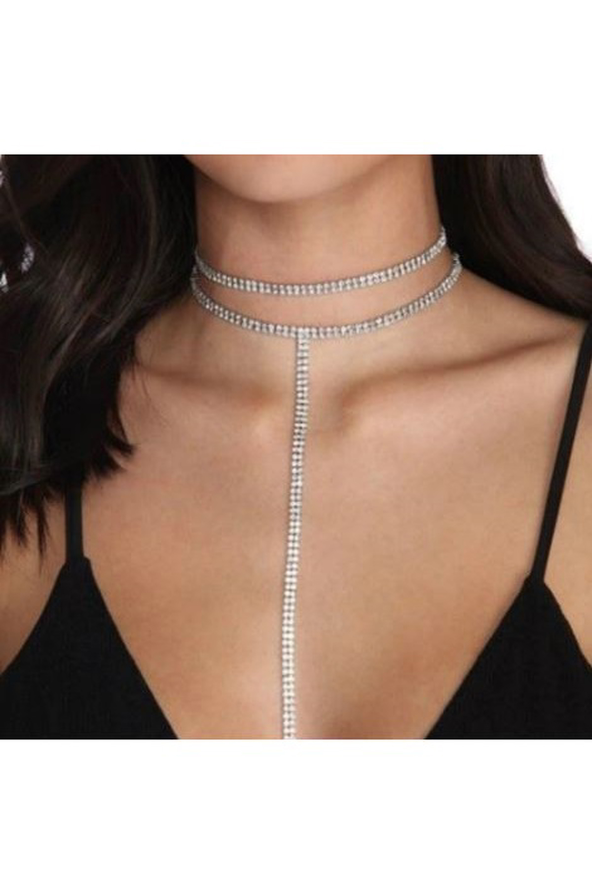 Gümüş%20Kaplama%20Su%20Yolu%20İkili%20Kolye%20Taşlı%20Uzun%20Kolye%20İkili%20Choker%20Kolye