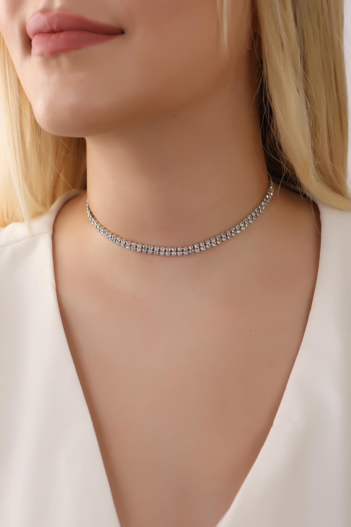 Gümüş%20Renk%20Su%20Yolu%202%20Sıralı%20Taşlı%20Choker%20Kolye%20Taşlı%20Kolye%20Trend%20Choker%20Kolye%20Gerdanlık