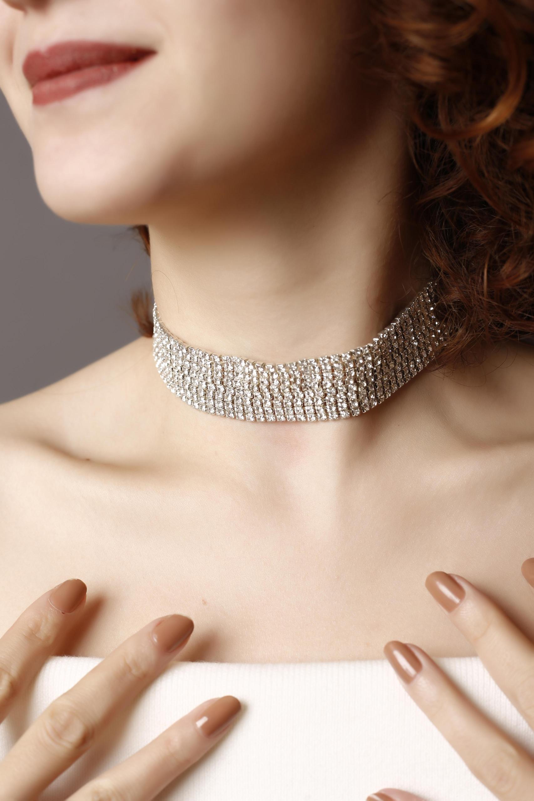 8%20Sıralı%20Taşlı%20Silver%20Choker%20Kolye,%20Taşlı%20Choker,%20Su%20Yolu%20Choker%20Kolye,%20Gerdanlık,%20Choker